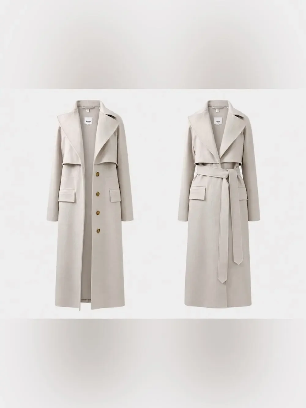 Burberry Women’s Long Belted Cashmere blend long coat $2590 US10 - Picture 2 of 12